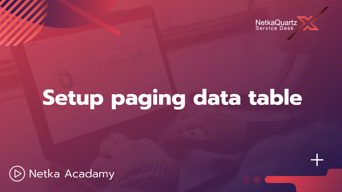 Setup paging data table