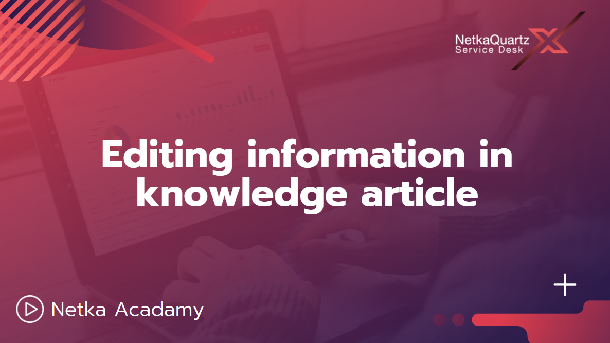 Editing information in knowledge article