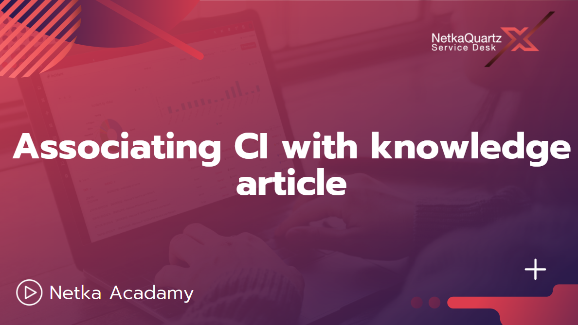 Associating CI with knowledge article