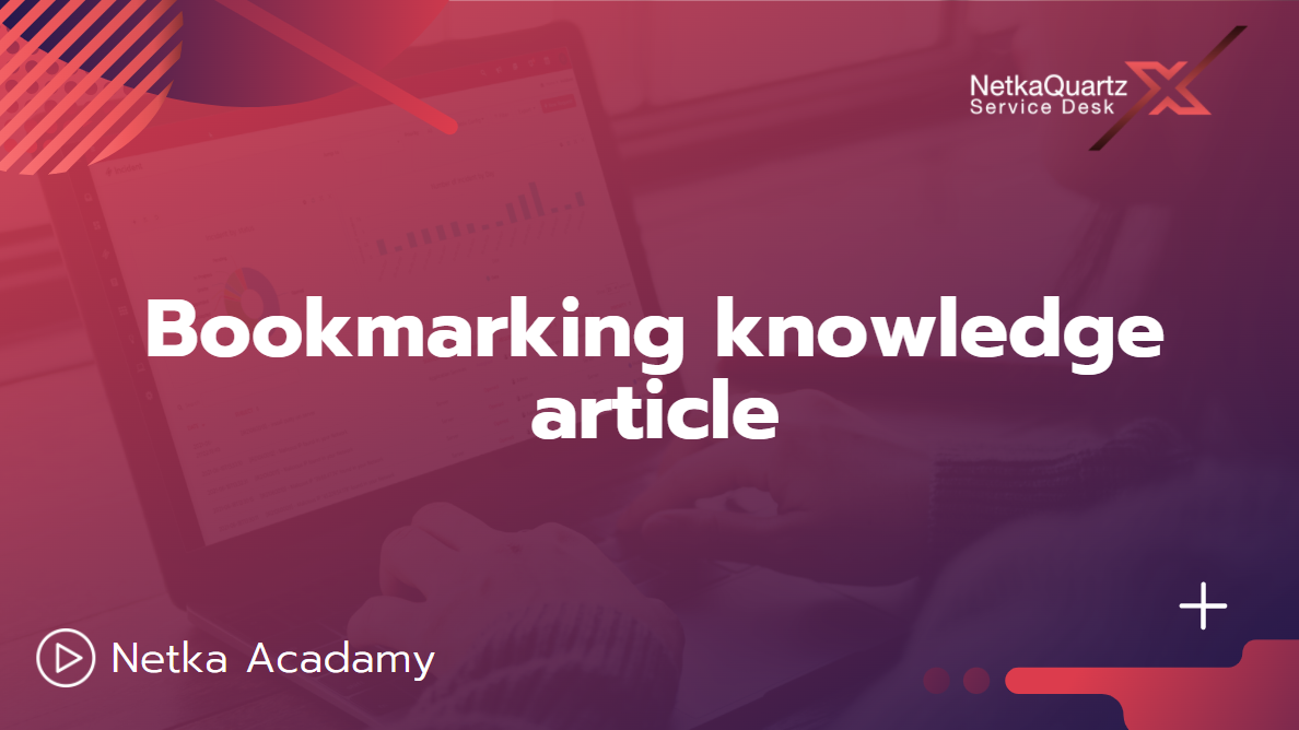 Bookmarking knowledge article