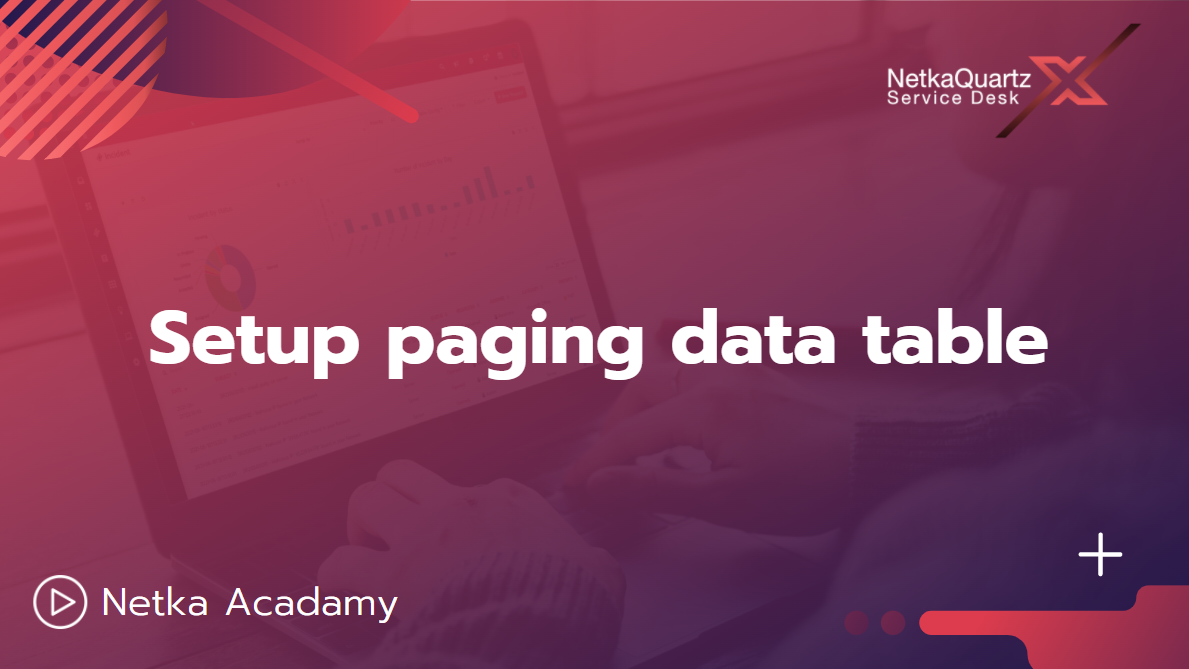 Setup paging data table